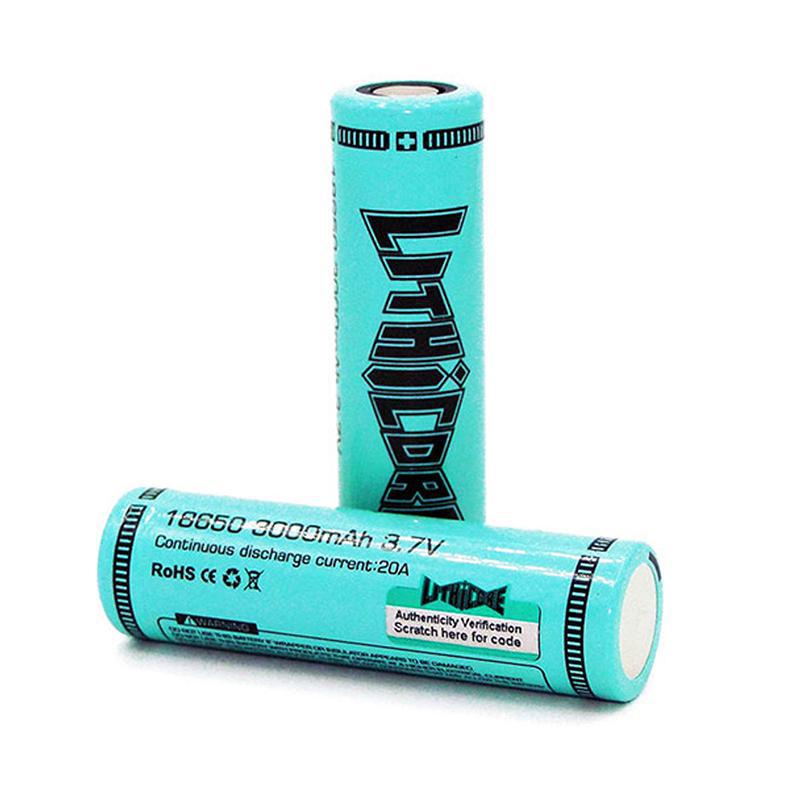 Lithicore 18650 3.7V 3000mAh Battery