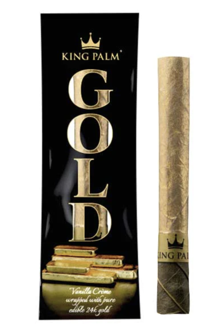 King Palm Leaf Rolls Gold 24k Vanilla Flavor