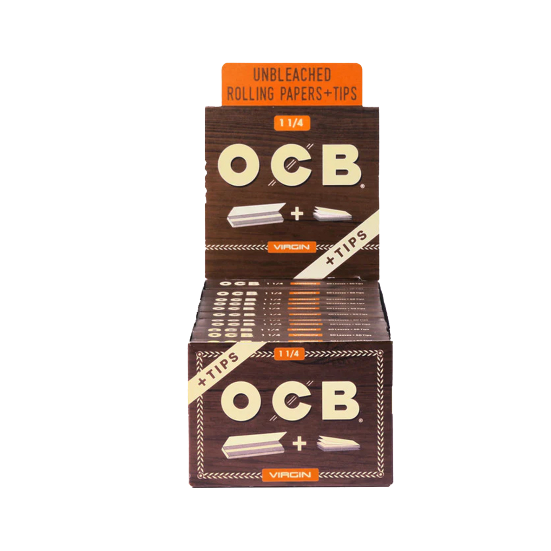 OCB Virgin Unbleached Rolling Papers + Tips