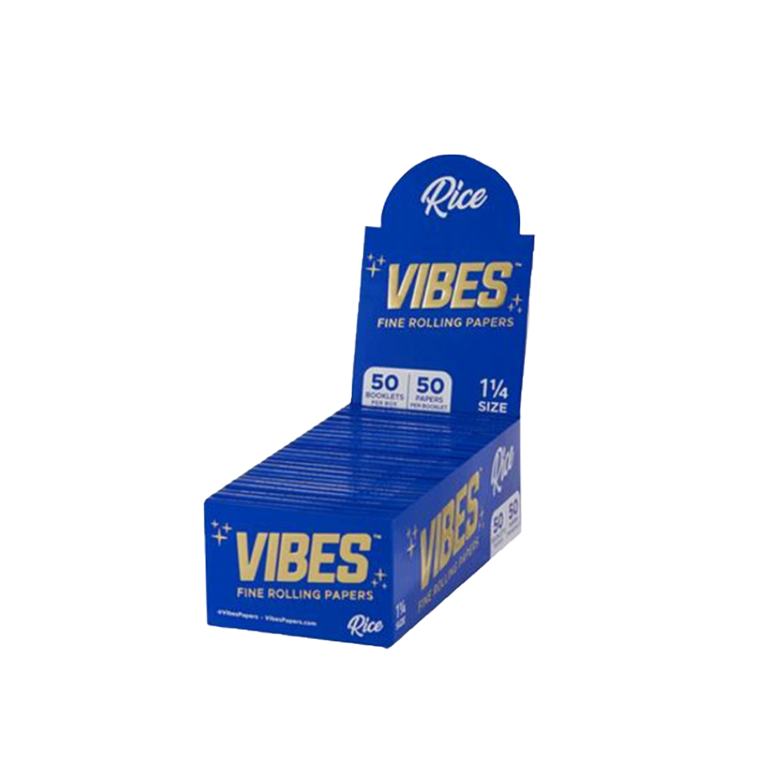 Vibes Rice Hemp Fine Rolling Papers + Tips