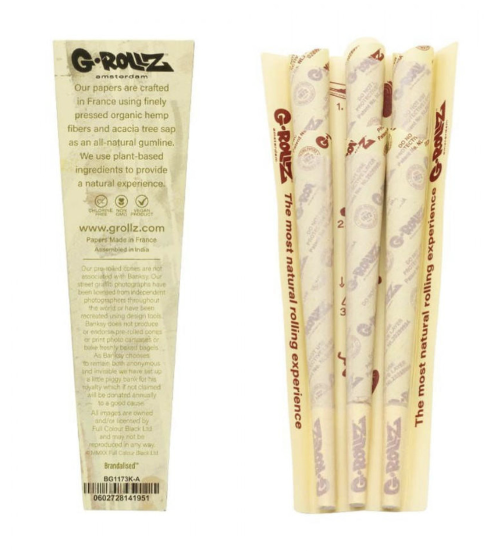 G-Rollz Banksy's Organic Hemp Extra Thin Cones