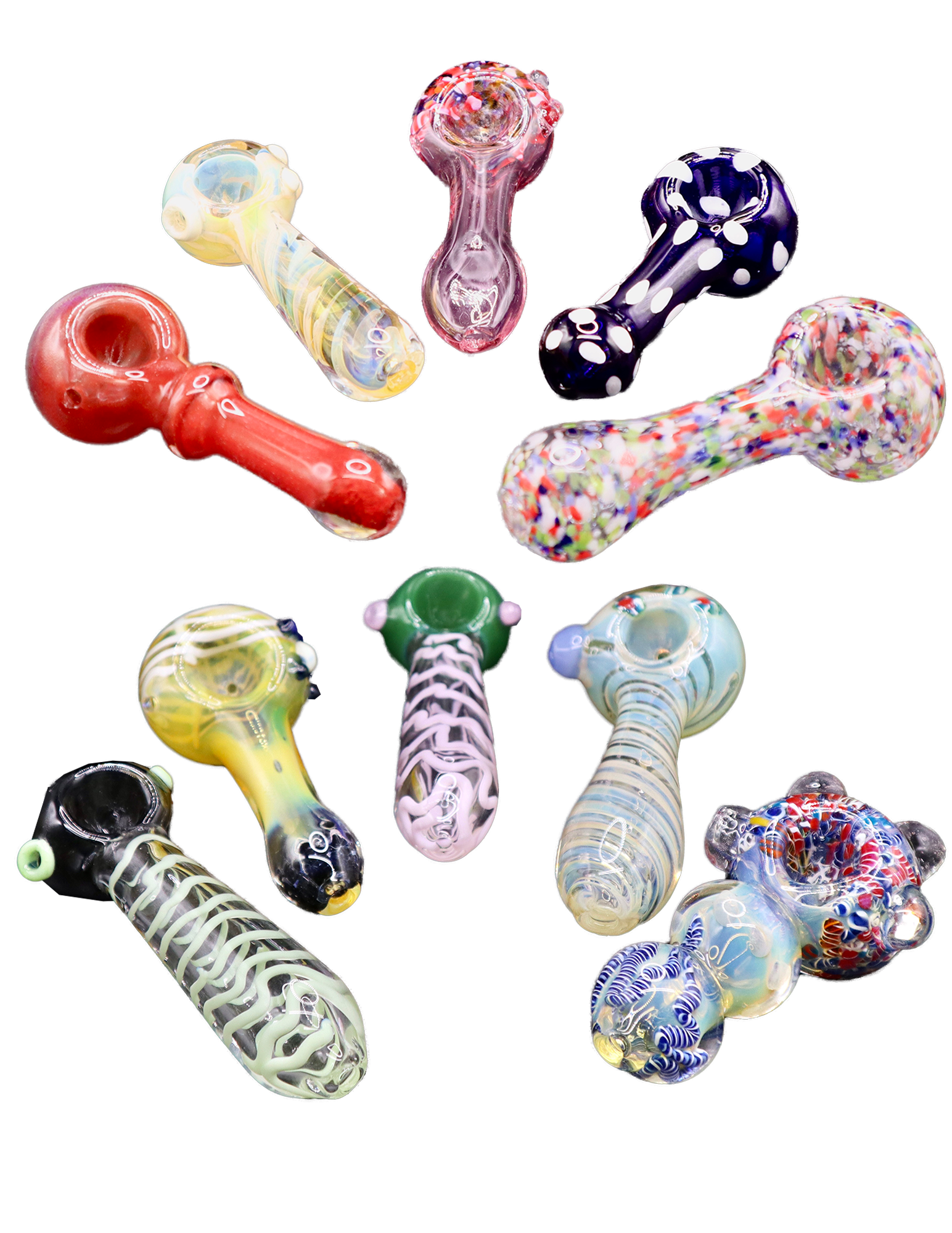 Glass Hand Pipe 4" Assorted Designs