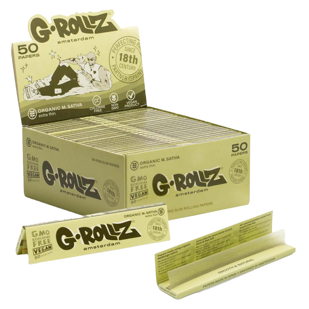 G-Rollz Medicago Sativa Extra Thin Rolling Papers + Tips