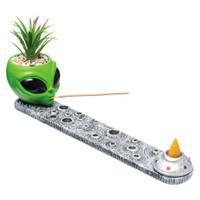 Fujima Incense Burner w/ Faux Plant 12.5"