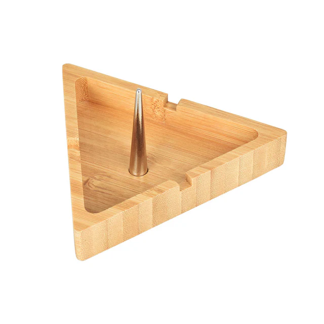 Bamboo Triangular Spiked Ashtray